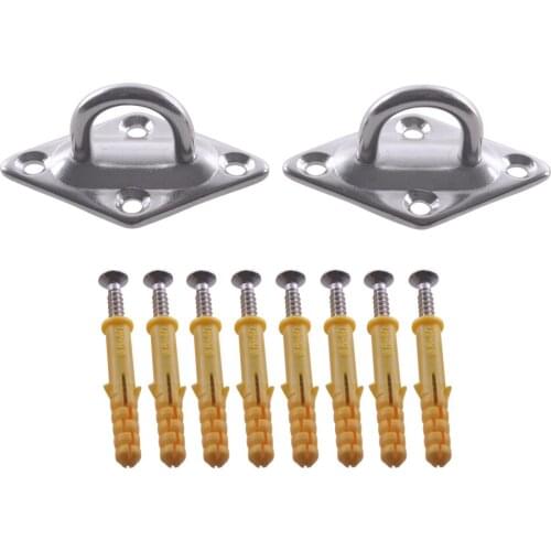 Triangle 304 stainless steel 60x35MM U Design Hook M5 Ceiling Hook with Self-tapping Screws Set of 6