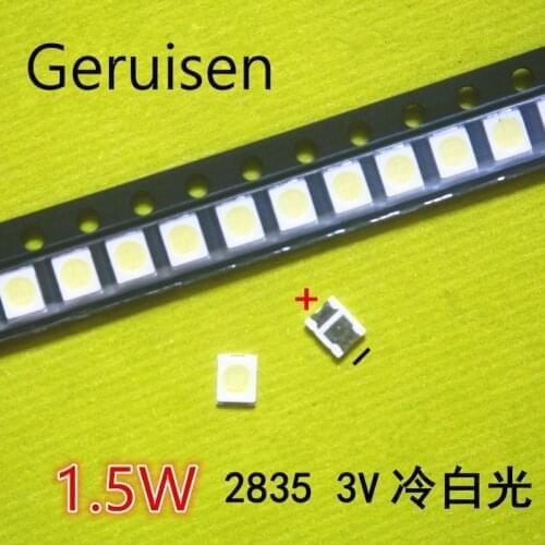 Universal LED Backlight 1.5W 3V 1210 3528 2835 131LM CUW JHSP Cool White LCD Backlight TV Application 4000pcs
