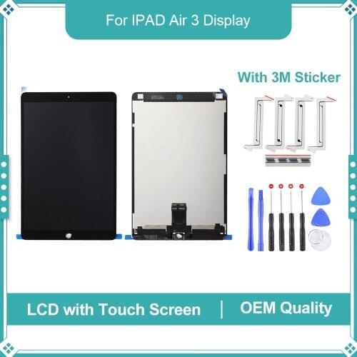 10.5" LCD For iPad Air 3 2019 A2153 A2123 A2152 Display Assembly Touch Screen Panel Display Digitizer Assembly With Flex Cable