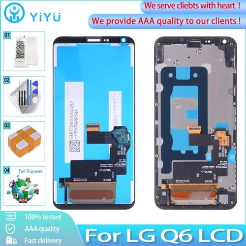Original LCD For LG Q6 Plus M700 M700A US700 M700H M703 M700Y LCD Display Touch Screen Digitizer Replacement For LG Q6 Display