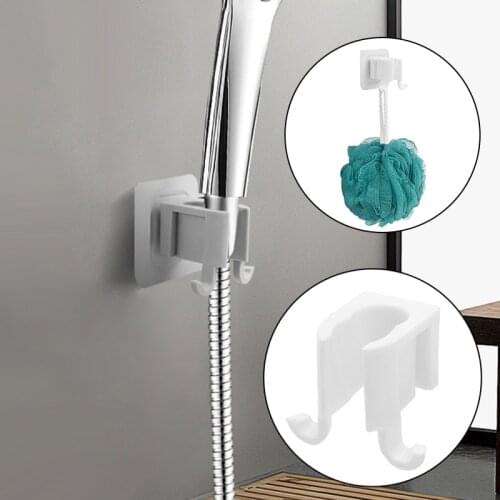 1Pcs Portable Shower Head Shelf Shower Head Rack Self Adhesive Plastic No Punch Shower Sprinkler Holder Bathroom Accessories