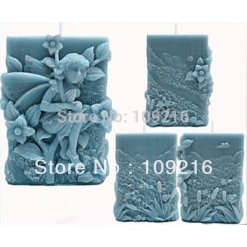 1pcs 3D Lovely Fairy (ZX232) Silicone Handmade Candle Mold Crafts DIY Mould