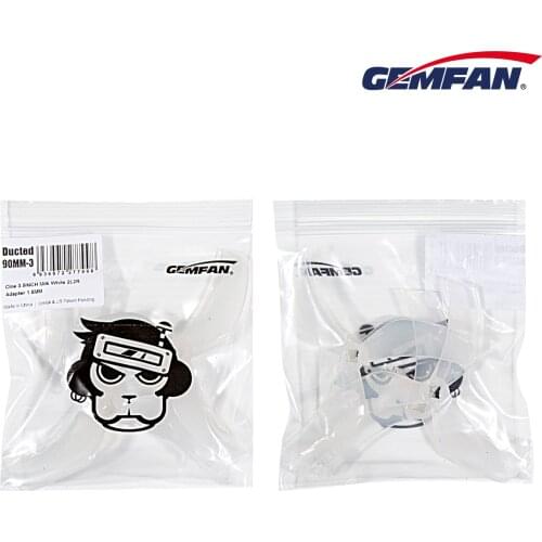 2Pairs Gemfan D90 Ducted 90mm-3 3-Blade PC Propeller for FPV Racing Freestyle 3.5inch Cinewhoop Ducted Drones Replacement Parts