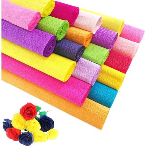 250*50cm Crinkled Crepe Paper Gifts Flower Wrapping Roll Origami Paper Craft DIY Wedding Party Decoration Fold Scrapbooking