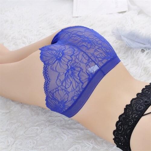 3PCS Womens Sexy Lace Transparent Panties Thongs Female Underwear Briefs Cotton Crotch Push Up Panty 1531