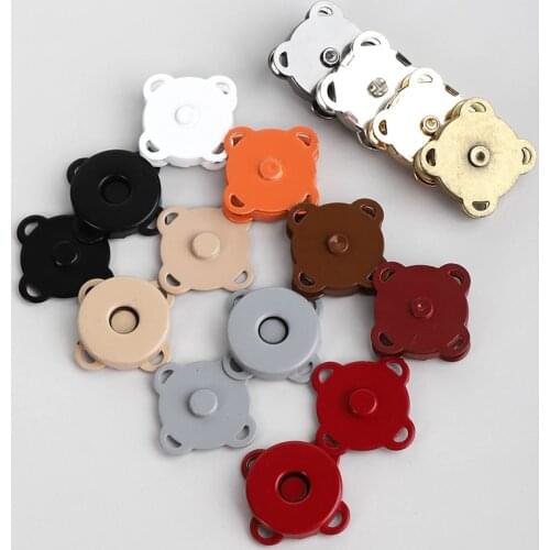 5 Pcs 10/14/ 18mm Magnetic Snaps Purse handbag Clasp Closures Metal Button DIY Bag Craft Magnetic 14 Colors
