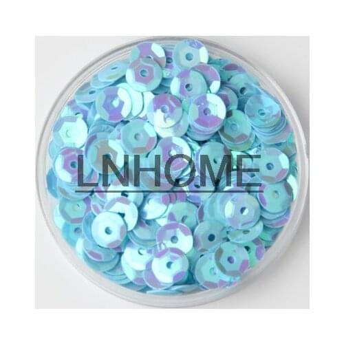 50g 5mm Cup Sequins for Craft Light Blue AB Round Loose Sequins Paillettes Children DIY Sewing Wedding DIY Accessories Spangles
