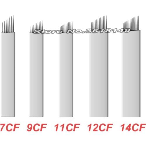 50 Pcs 9 11 12 Flex Lamina Agulhas Tebori Microblading Needles Pins Tattoo Needle Blade Manual Eyebrow Pen Pernement Makeup