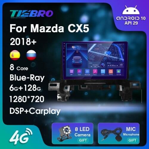 2 DIN Blu-ray IPS Car Radio For Mazda CX5 2018-2019 Android 10 Auto Radio GPS Navigation Bluetooth Player Car Receiver Carplay