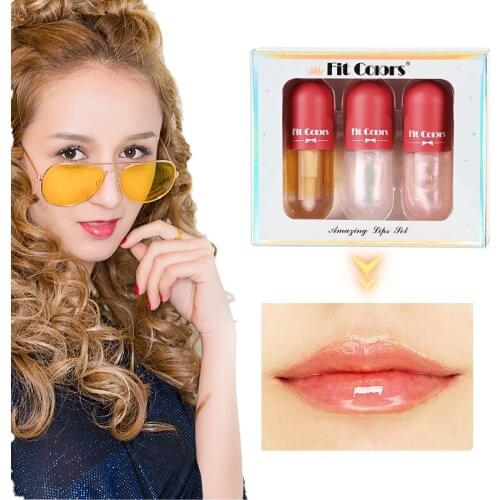 Crystal Jelly Lip Gloss Capsule Lip Plumper Oil Shiny Clear Lip Oil Moisturizing Women Lip Gloss Balm Makeup Lip Tint Cosmetics