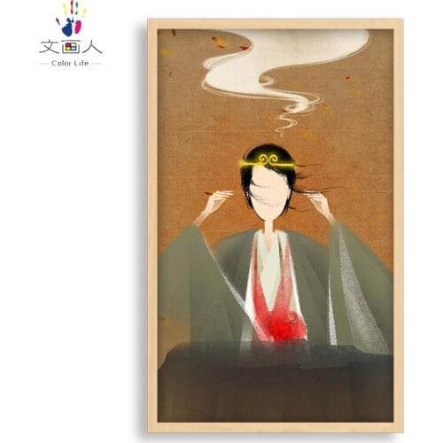 DIY digital oil painting decorative painting movie series hand-painted color oil painting supreme treasure Zixia fairy