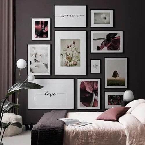 Home Decor Plant Flower Picture Wall Art Canvas Painting Modern Quote Minimalist Art Posters And Prints For Living Room Design