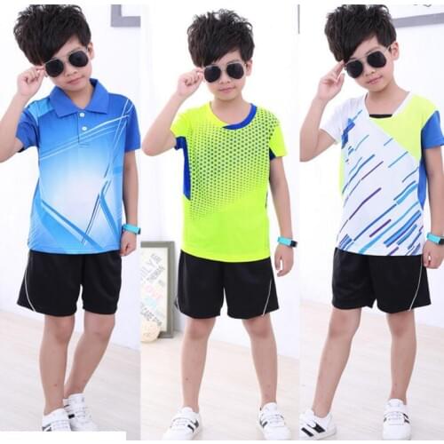 Kid Wear badminton shirt Shorts,Quick-dry boy girl table tennis Jersey suit,tenis masculino sleeve t-shirt,child ping pong set