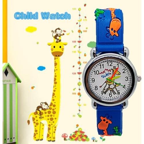 Adventure Time Animal giraffe Children Watch For Boy Girl Clock Kids sports watches Child Digital Leather Quartz Wristwatches C7
