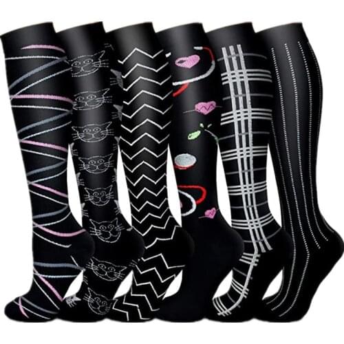 Dropship Compression Stockings Running Cycling Socks Fit For Edema, Diabetes, Varicose Veins, Compress Socks Atheletic Stockings