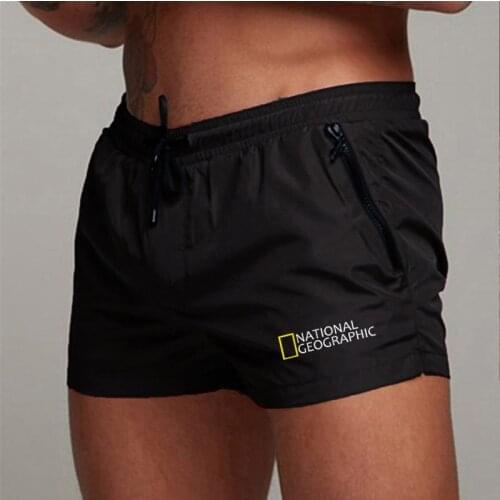 Summer Men Swimwear Beach Quick Drying Trunks Fitness Running Shorts Casual Jogging Workout Shorts Men Sports Short Pants Hot