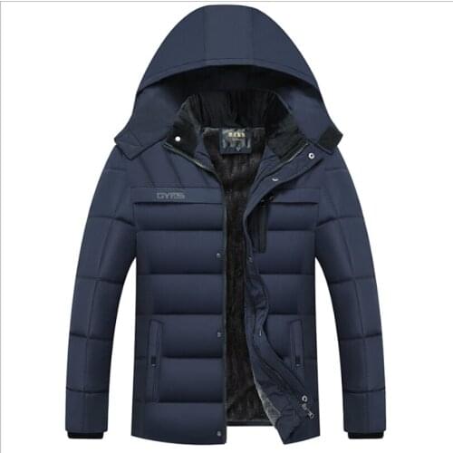 Parker mens jacket fashion hooded winter jacket mens high quality plus velvet warm windproof down jacket China explosion model