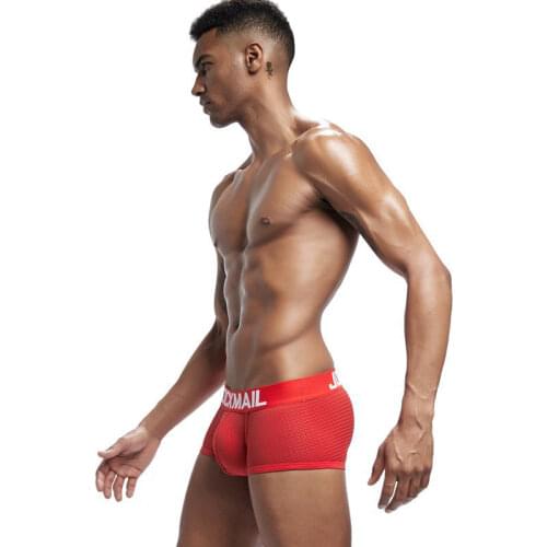 3Pcs/Set Men’s Mesh Quick Drying Boxers Ice Silk Fashion U Convex Design Ventilation Breathable Abdomen Closing Sports Underwear