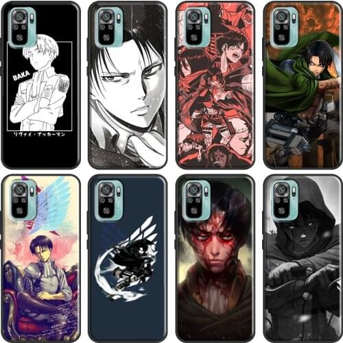 Levi Ackerman Attack On Titan Soft Case For Redmi 9A 8A 7A 6A 9 9C Cover For Xiaomi Redmi Note 9 10 Pro 8 7 6 8T 9S K40
