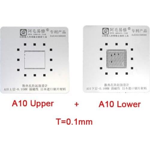 Amaoe BGA Reballing Stencil kit for iPhone 6-11 A8 A9 A10 A11 A12 A13 Upper and Lower 0.1mm