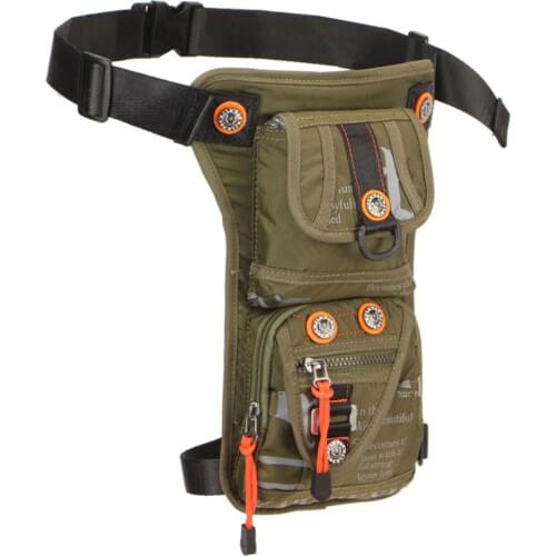 Mens Fashion Waterproof Nylon Drop Leg Bag Fanny Pack Waist Thigh Belt Hip Bum Military Tactical for Travel Motorcycle Riding