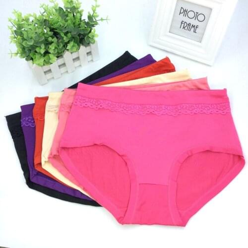 10Pcs/lot ropa interior femenina Breathable Milk Silk Lace flower Underwears Women Panties Plus Size 5XL lingerie womens briefs