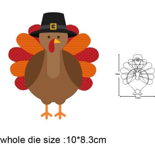 2021 new metal cutting dies cut die mold Animals Turkey decoration Scrapbook paper craft knife mould blade punch stencils dies