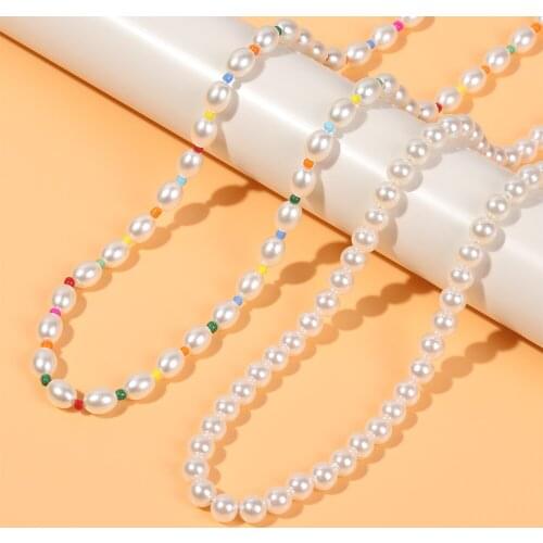 New Fashion Pearl Glasses Chain Necklace Strap Adjustable Reading Glasses Anti-lost Lanyards Anti Slip Hanging Neck Chain 2021