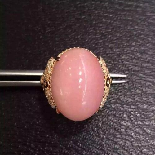 Wedding Ring Pink opal ring 100% Natural real Pink Opal ring 925 sterling silver