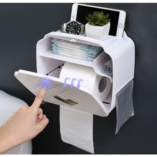 GUNOT Plastic Waterproof Toilet Paper Holder Portable Tissue Box For Toilet Home Bathroom Storage Box Bathroom Accessories