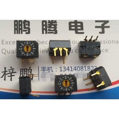 1PCS Japan ALPS 0-F/16 bit rotary coding switch 8421 positive code 3: 2 pin digital switch XC124C816