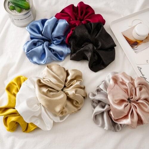 Oversized Scrunchies Big Hair Ties Rope Elastic Hair Bands Girls Ponytail Holder Smooth Satin Scrunchie Women Hair Accessories