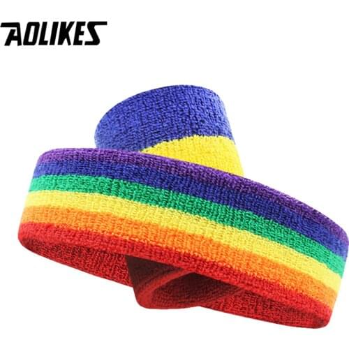 AOLIKES Unisex Sport Wristband Sweatband Unisex Wrist Protector Breathable Running Badminton Basketball Sweat Bands Sport Safety