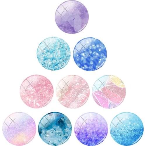 TAFREE Exquisite Glitter Crystal 12/15/16/18/20/25/30 mm Glass Cabochon Dome Fit Cameo Base Setting Jewelry Components WL606