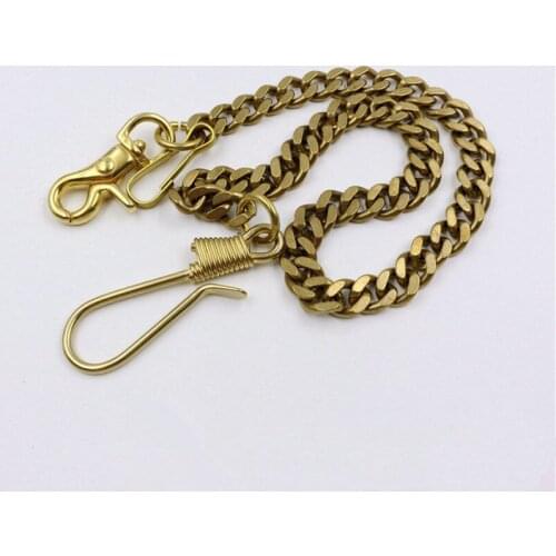 Pure copper U-shaped hook wealth cloth chain key chain trouser chain wallet chain brass chain denim personality accessories