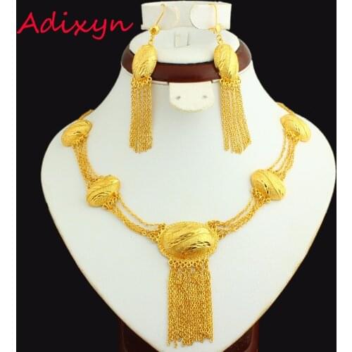 Big Size Ethiopian Bridal Jewelry sets 24K Gold Color Necklace/Earring India/African/Dubai/Ethiopia/Nigeria/Arabic Women Gifts
