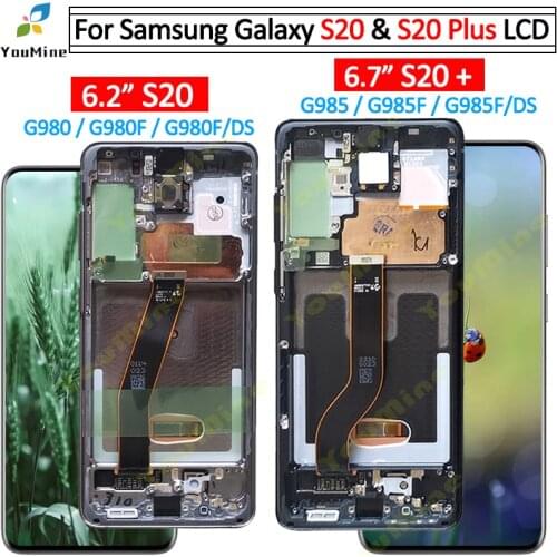 For samsung galaxy s20 LCD G980 G980F Display Touch Screen Digitizer Assembly For SAMSUNG S20 PLUS G985 G985F LCD Display