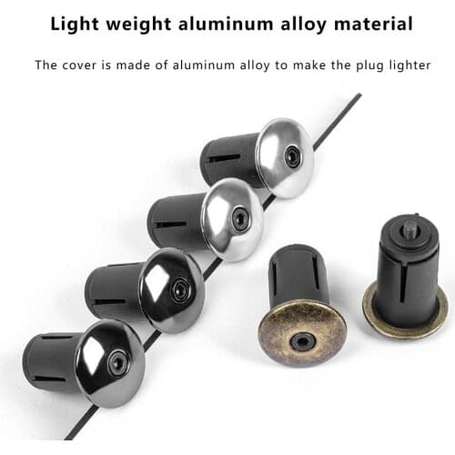 Bicycle Handlebar 1 Pair Bike Handle End Plug Cap Road Bike Mountain Bike Handlebar Caps Aluminium Alloy Grip Firm Accessories
