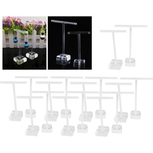 16x T-Shape Jewelry Earring Display Stand Holder Showcase Organizer Earring Tree