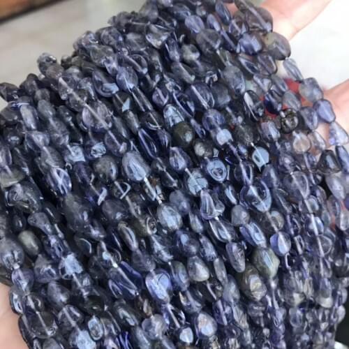 5strands loose beads 4-8mm blue Iolite baroque free shape 14inch for DIY jewelry making FPPJ wholesale beads nature gift