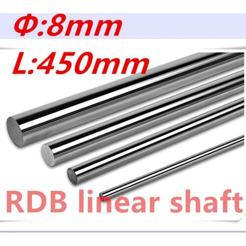 2 pcs 3D printer rod shaft WCS8mm linear shaft L450mm chrome plated linear motion guide rail round rod 8mm 450mm