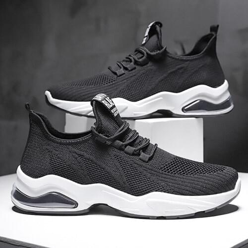 TaoBo 2020 Breathable Running Sports Casual Shoes Air Cushion Flying Woven Sneaker Non-slip Wear-resistant Outdoor Walking Shoe