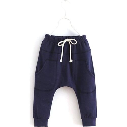 2021 Baby Trousers Pants Toddler Kids Jersey Harem Pants Baby Boy Bottoms Children Girl Elastic Pant For Boys 2-7 Y