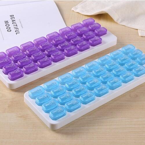 31 Grids Pill Box Case Container Organizer Travel Pill Case Storage Box One Month Pill Medicine Dispenser Tablet