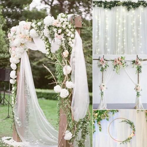 5/10m Tulle Rustic Wedding Organza Roll Sheer Organza Fabric for Wedding Mariage Decoration Bachelortte Birthday Party Supplies