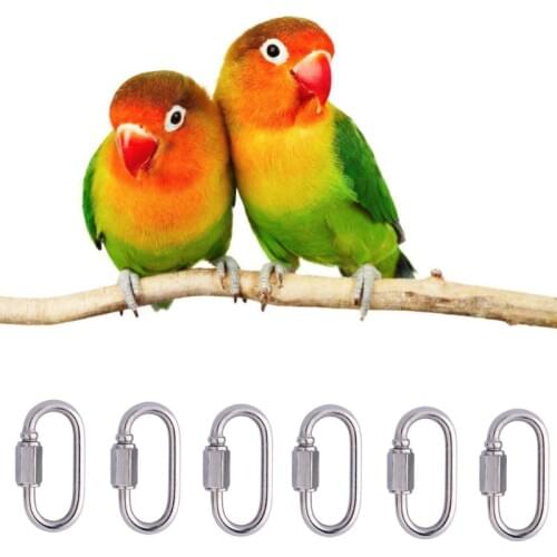 6Pcs Parrot Toy Making Parts Hooks Pet Bird Hanging Cage Accessories Supply