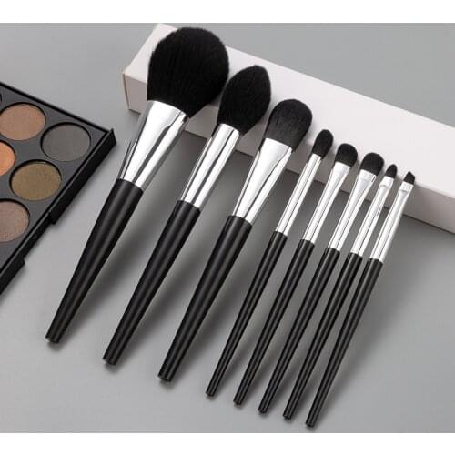 Anmor 8Pcs Make Up Brushes Set Synthetic Hair Foundation Powder Highlighter Face Makeup Brush For Eyeshadow Blending Tool