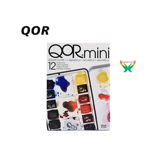 QoR Watercolor, Made by Golden Artist Paints, Introductory Set of 12 Colors，Professional design, for art students