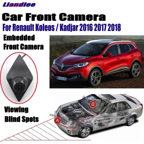 Car Front View Camera For Renault Koleos Kadjar 2016 2017 2018 Not Reverse Rear Parking CAM Cigarette Lighter Accessories
