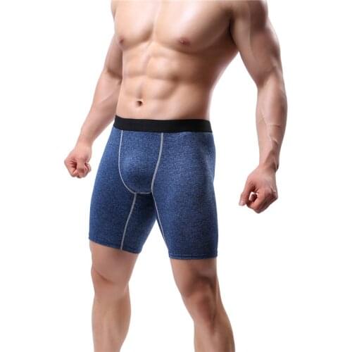 Men Boxers Fitness Long Underwear Comfortable Men Underpants Breathable Sexy Pull Stretch Boxers Sportswear Male Panties